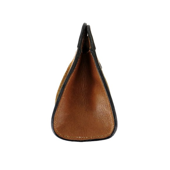 Vintage GUCCI Web Suede Leather Cosmetics Toiletry Travel Bag Italy - Picture 2 of 9